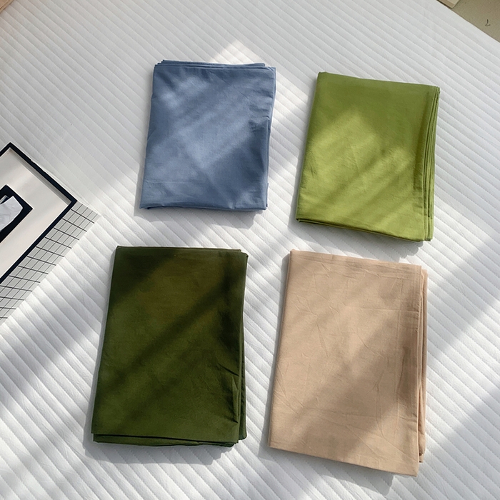 91家纺网 家纺一手货源 找家纺 柚可家居 2024新款纯色水洗棉40支全棉色织单枕套-系列一 橄榄绿