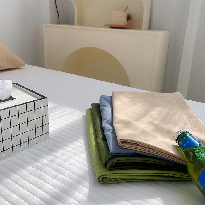 91家纺网 家纺一手货源 找家纺 柚可家居 2024新款纯色水洗棉40支全棉色织单枕套-系列一 橄榄绿