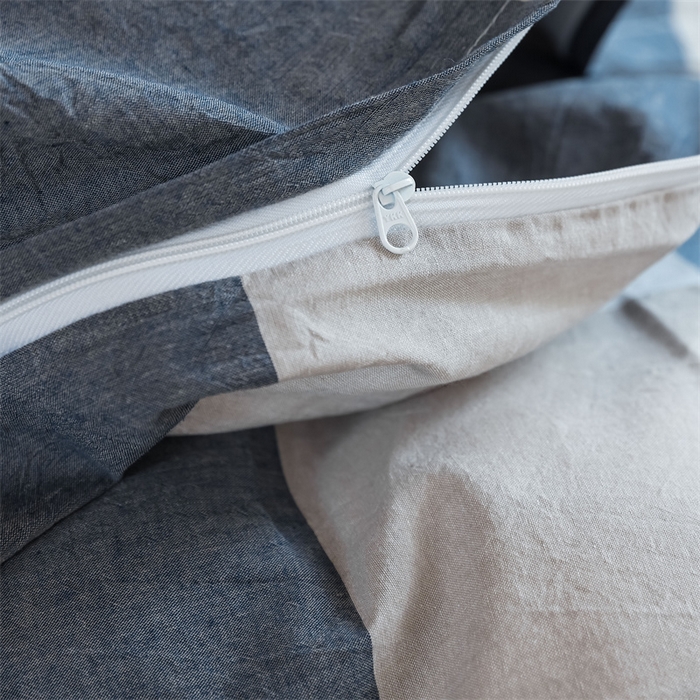 91家纺网 家纺一手货源 找家纺 北欧良品 2025新款A 类 AA版色织水洗棉 学生上下铺三件套 蓝白大格-AA