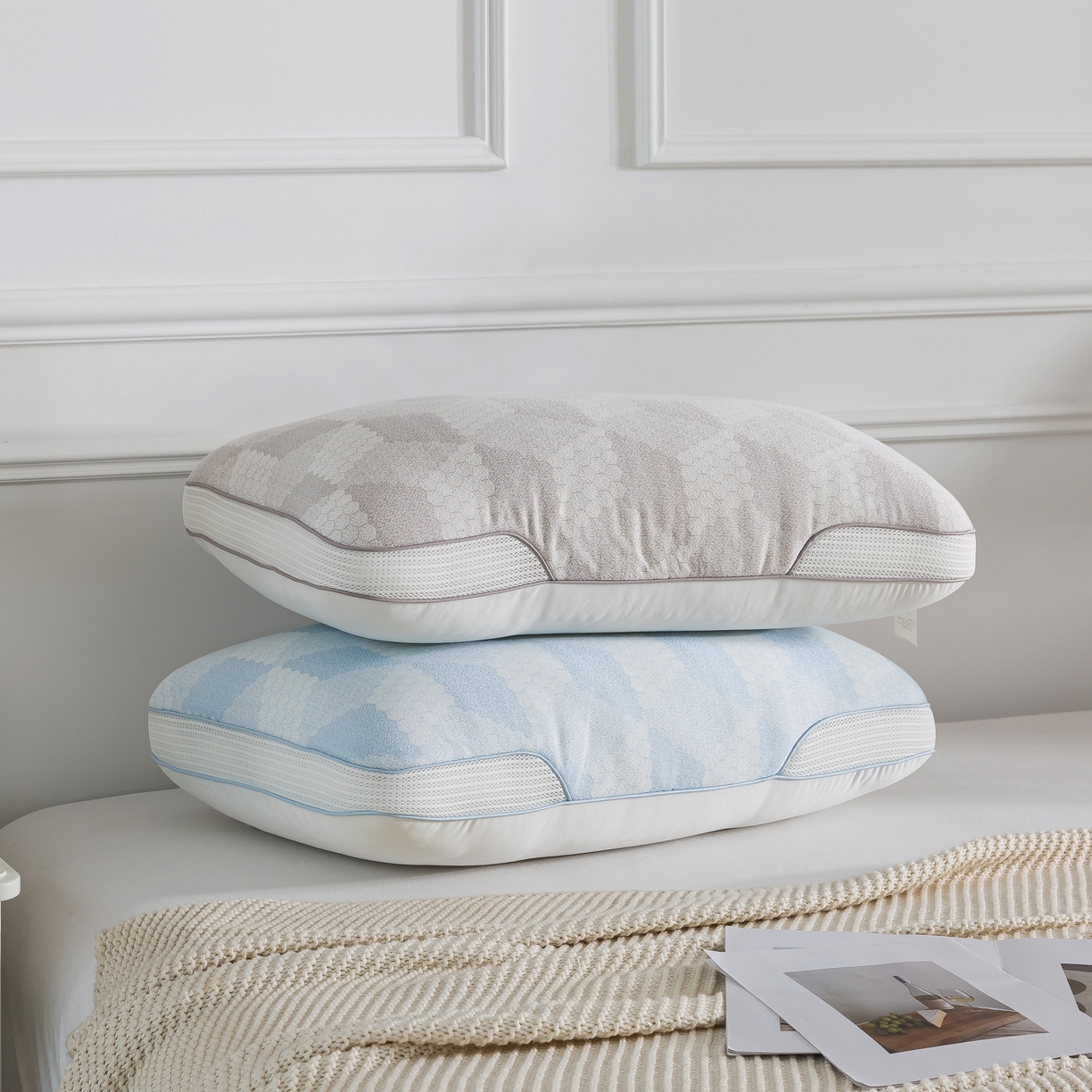 91家纺网 家纺一手货源 找家纺 （总）境月枕芯坊 2025新款凉感舒享硅胶弹簧枕