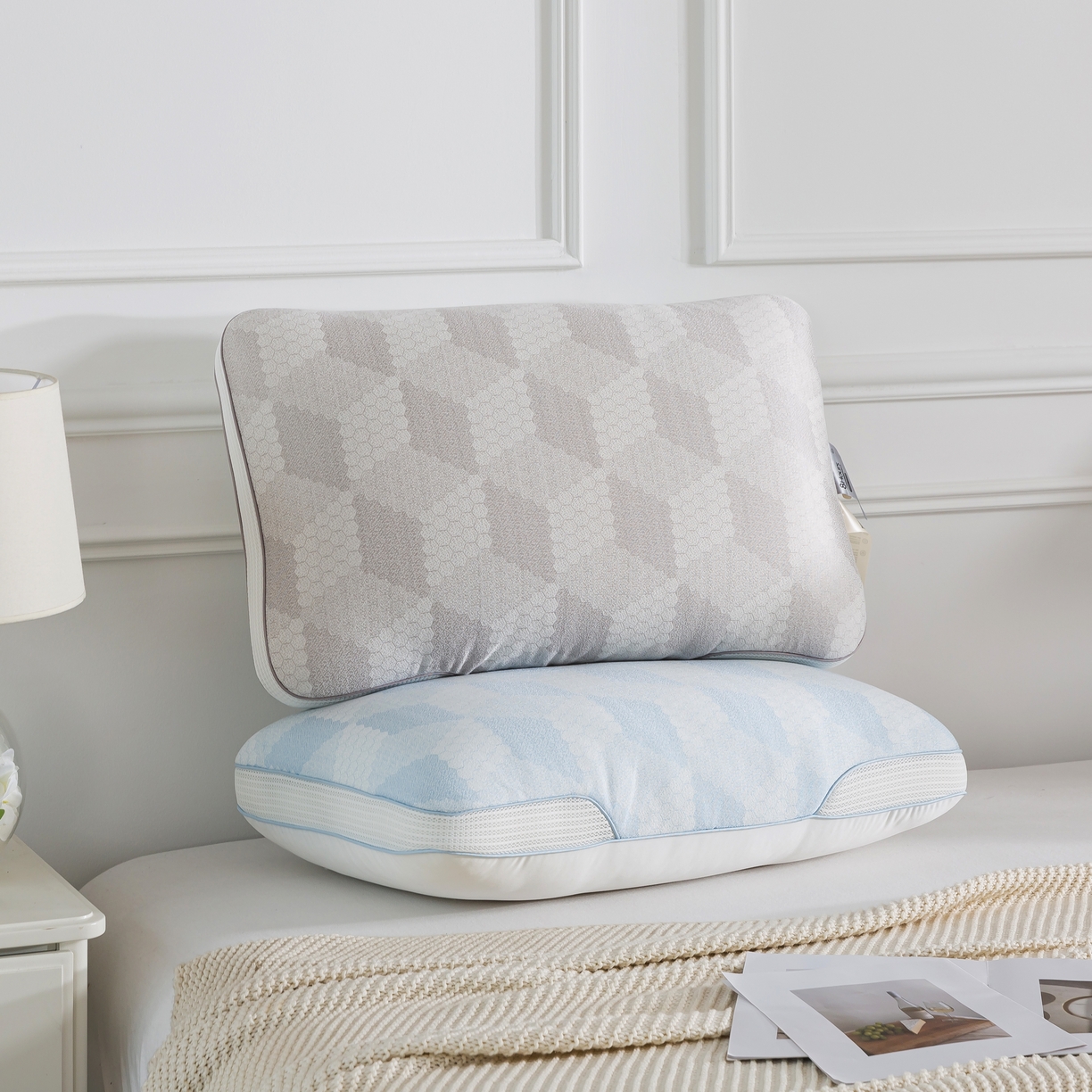 91家纺网 家纺一手货源 找家纺 （总）境月枕芯坊 2025新款凉感舒享硅胶弹簧枕