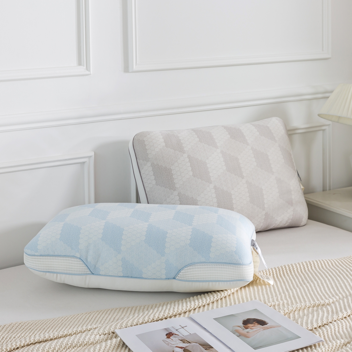 91家纺网 家纺一手货源 找家纺 （总）境月枕芯坊 2025新款凉感舒享硅胶弹簧枕