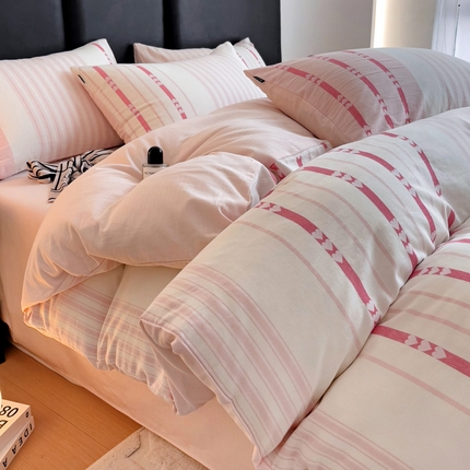 91家纺网 家纺一手货源 找家纺 （总）2025新款立体提花人字纹四件套