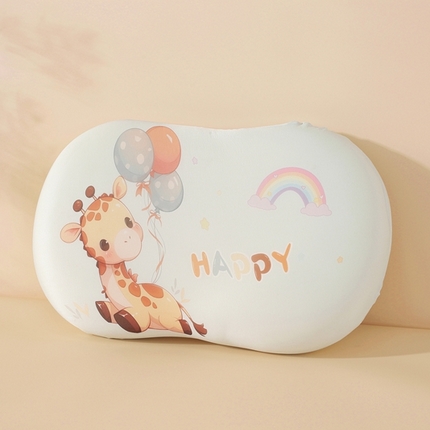 91家纺网 家纺一手货源 找家纺 温蔓2025新款冰感丝卡通印花猫肚枕 气球长颈鹿35*55加内胆