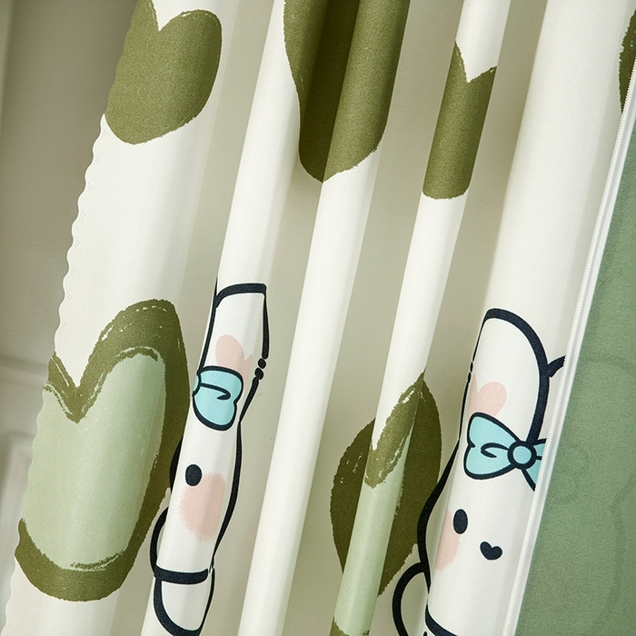 91家纺网 家纺一手货源 找家纺 显高蚊帐 2025春夏新款U门花边款坐床遮光防尘床帘式蚊帐 苹果兔-花边款