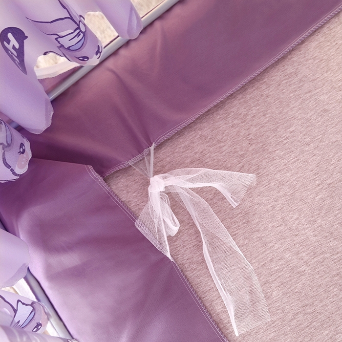 91家纺网 家纺一手货源 找家纺 显高蚊帐 2025春夏新款U门花边款坐床遮光防尘床帘式蚊帐 兔公主-花边款