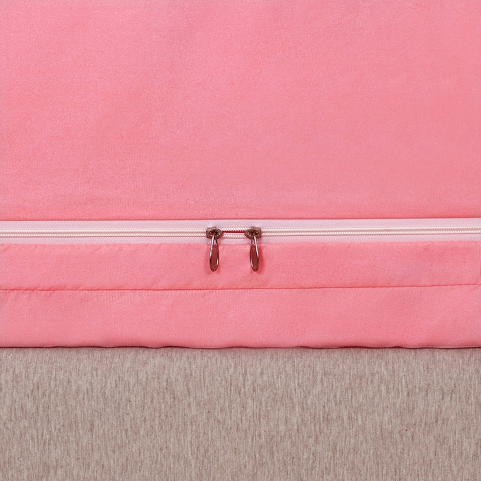 91家纺网 家纺一手货源 找家纺 显高蚊帐 2025春夏新款U门花边款坐床遮光防尘床帘式蚊帐 兔兔花园-花边款