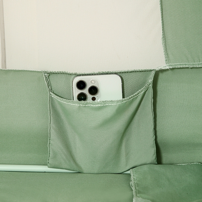 91家纺网 家纺一手货源 找家纺 显高蚊帐 2025春夏新款U门花边款坐床遮光防尘床帘式蚊帐 竹林熊猫-花边款