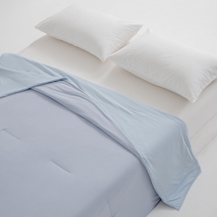 91家纺网 家纺一手货源 找家纺 伊梵居 2025春夏新款亚朵同款夏季被子双感深睡被夏被夏凉被pro2.0汇总 青空灰