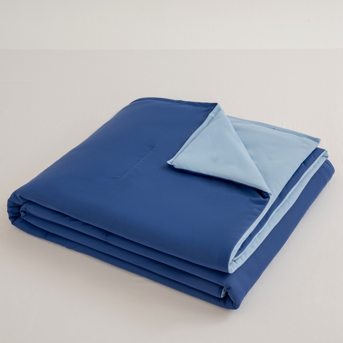 91家纺网 家纺一手货源 找家纺 伊梵居 2025春夏新款亚朵同款夏季被子双感深睡被夏被夏凉被pro2.0汇总 深睡蓝