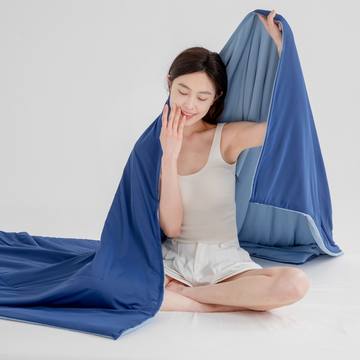 91家纺网 家纺一手货源 找家纺 伊梵居 2025春夏新款亚朵同款夏季被子双感深睡被夏被夏凉被pro2.0汇总 深睡蓝