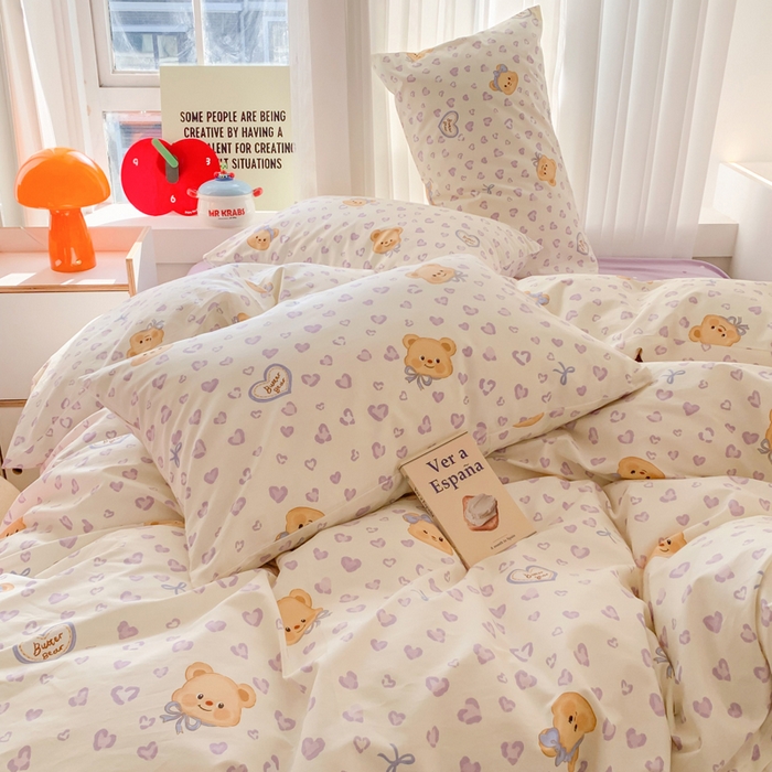 91家纺网 家纺一手货源 找家纺 （总）爱丽丝2025新款全棉卡通印花四件套