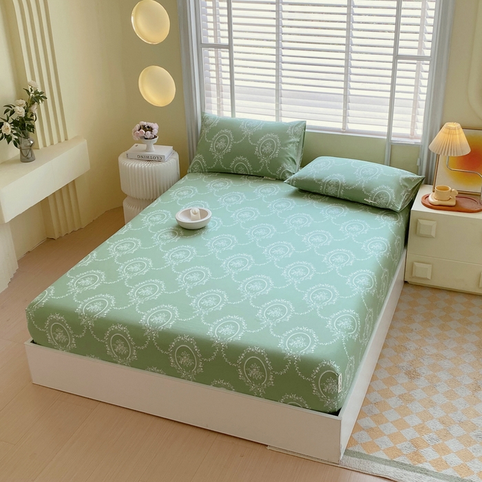 91家纺网 家纺一手货源 找家纺 金鑫汇家纺 2025新款A类全棉老粗布床单床笠 芳华