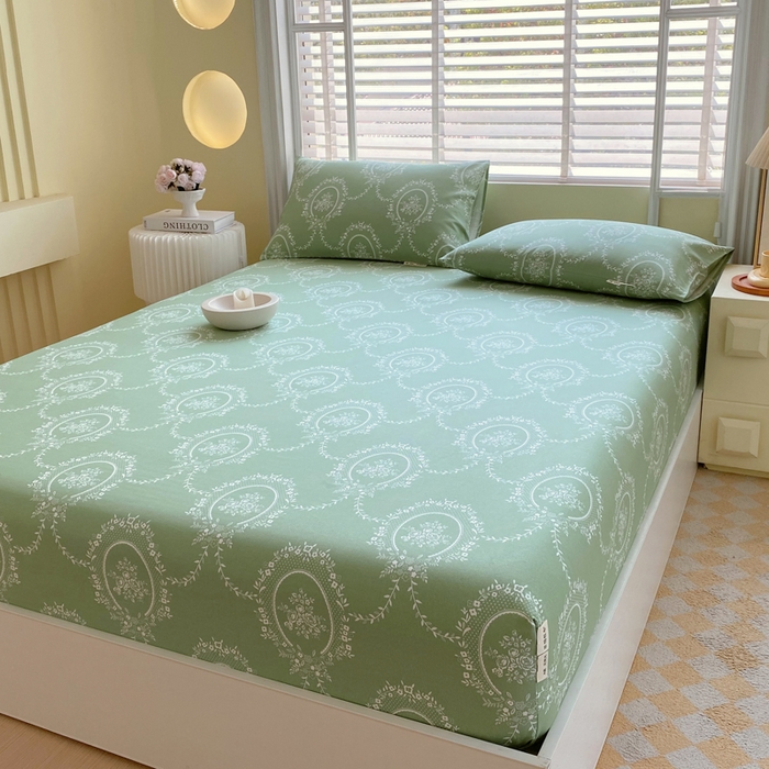 91家纺网 家纺一手货源 找家纺 金鑫汇家纺 2025新款A类全棉老粗布床单床笠 芳华