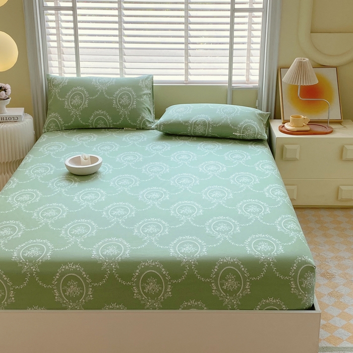 91家纺网 家纺一手货源 找家纺 金鑫汇家纺 2025新款A类全棉老粗布床单床笠 芳华