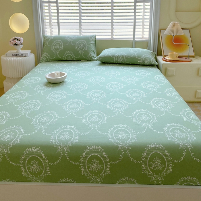 91家纺网 家纺一手货源 找家纺 金鑫汇家纺 2025新款A类全棉老粗布床单床笠 芳华