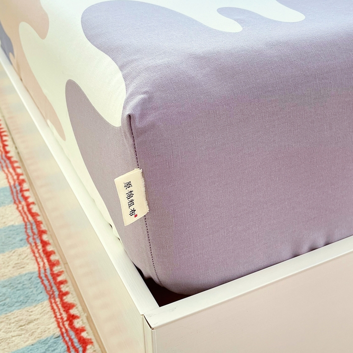 91家纺网 家纺一手货源 找家纺 金鑫汇家纺 2025新款A类全棉老粗布床单床笠 老粗布·奶油粉