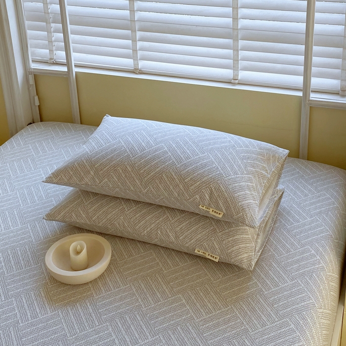 91家纺网 家纺一手货源 找家纺 金鑫汇家纺 2025新款A类全棉老粗布床单床笠 流光灰