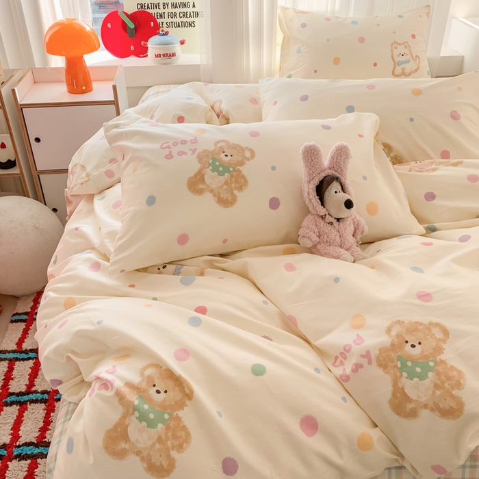 91家纺网 家纺一手货源 找家纺 （总）爱丽丝2025新款全棉卡通印花四件套