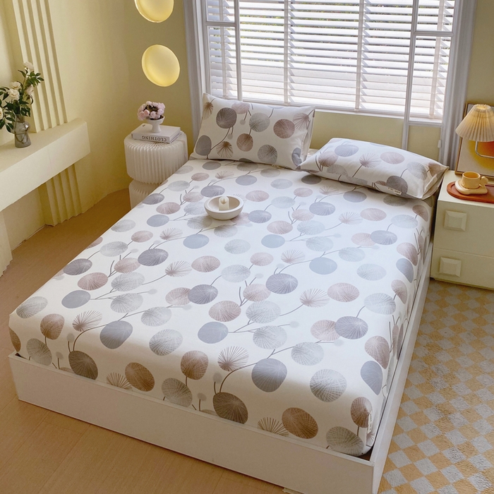 91家纺网 家纺一手货源 找家纺 金鑫汇家纺 2025新款A类全棉老粗布床单床笠 漫生活