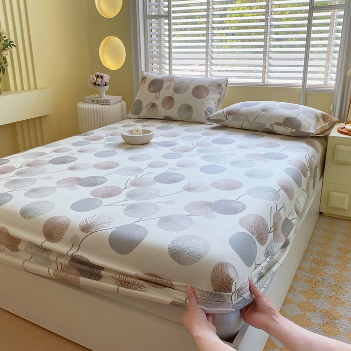 91家纺网 家纺一手货源 找家纺 金鑫汇家纺 2025新款A类全棉老粗布床单床笠 漫生活