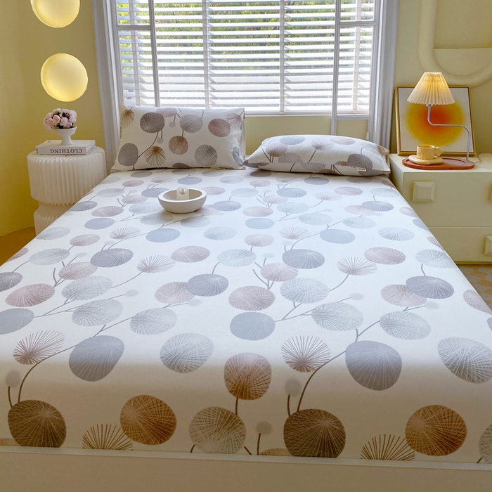 91家纺网 家纺一手货源 找家纺 金鑫汇家纺 2025新款A类全棉老粗布床单床笠 漫生活