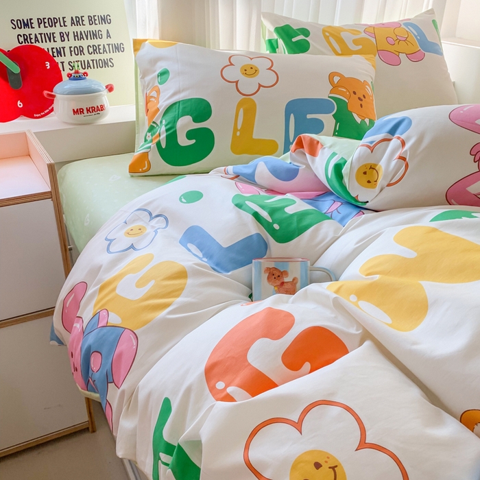 91家纺网 家纺一手货源 找家纺 （总）爱丽丝2025新款全棉卡通印花四件套