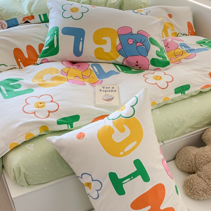 91家纺网 家纺一手货源 找家纺 （总）爱丽丝2025新款全棉卡通印花四件套