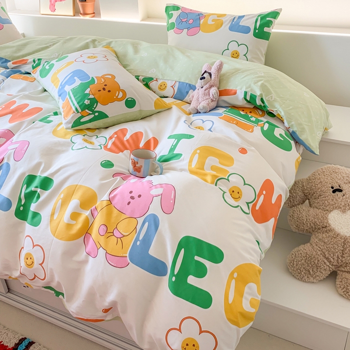 91家纺网 家纺一手货源 找家纺 （总）爱丽丝2025新款全棉卡通印花四件套