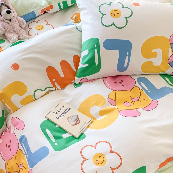 91家纺网 家纺一手货源 找家纺 （总）爱丽丝2025新款全棉卡通印花四件套