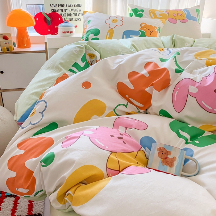 91家纺网 家纺一手货源 找家纺 （总）爱丽丝2025新款全棉卡通印花四件套