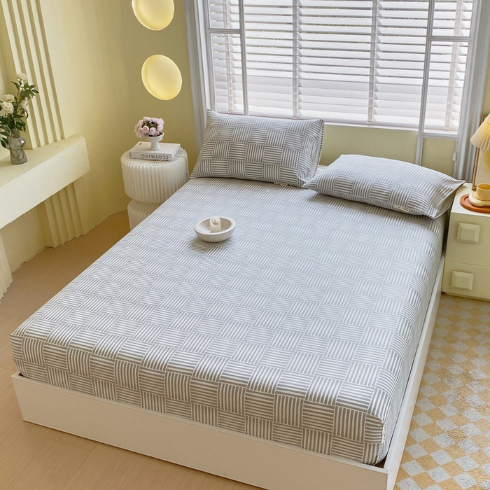 91家纺网 家纺一手货源 找家纺 金鑫汇家纺 2025新款A类全棉老粗布床单床笠 休闲时光