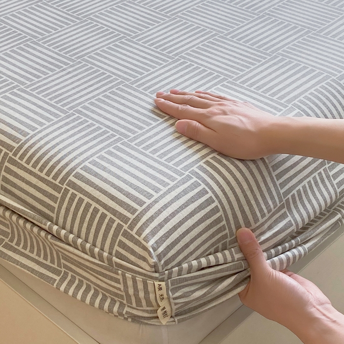 91家纺网 家纺一手货源 找家纺 金鑫汇家纺 2025新款A类全棉老粗布床单床笠 休闲时光