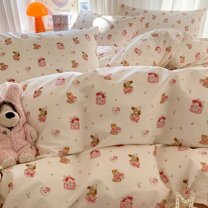 爱丽丝2025新款全棉卡通印花四件套 节日派对