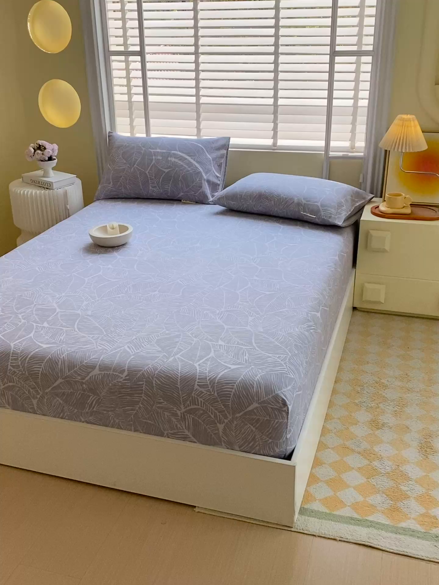 91家纺网 家纺一手货源 找家纺 金鑫汇家纺 2025新款A类全棉老粗布床单床笠 千叶