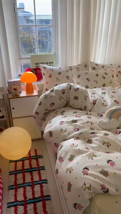 91家纺网 家纺一手货源 找家纺 爱丽丝2025新款全棉卡通印花四件套 童梦园