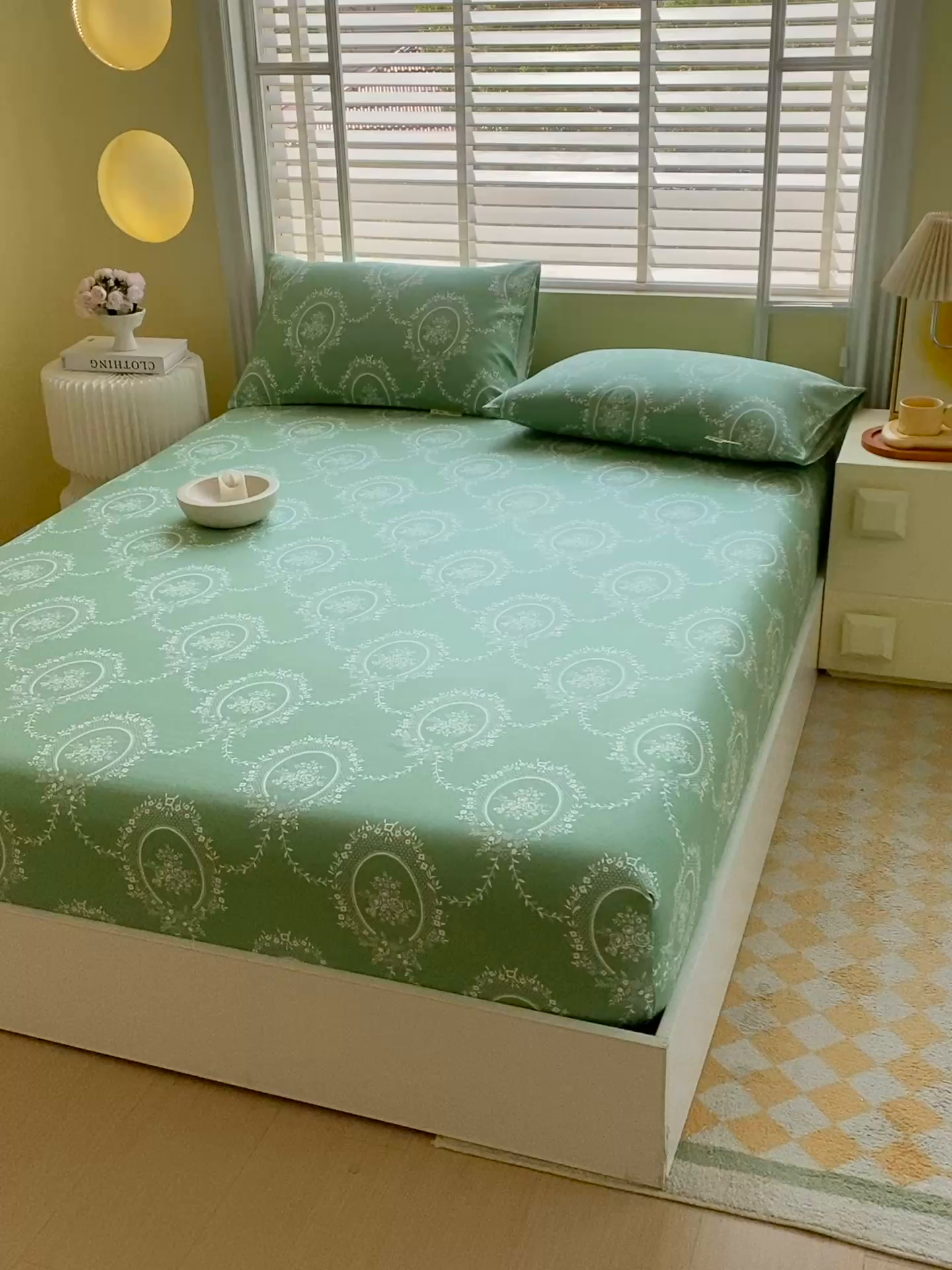 91家纺网 家纺一手货源 找家纺 金鑫汇家纺 2025新款A类全棉老粗布床单床笠 芳华