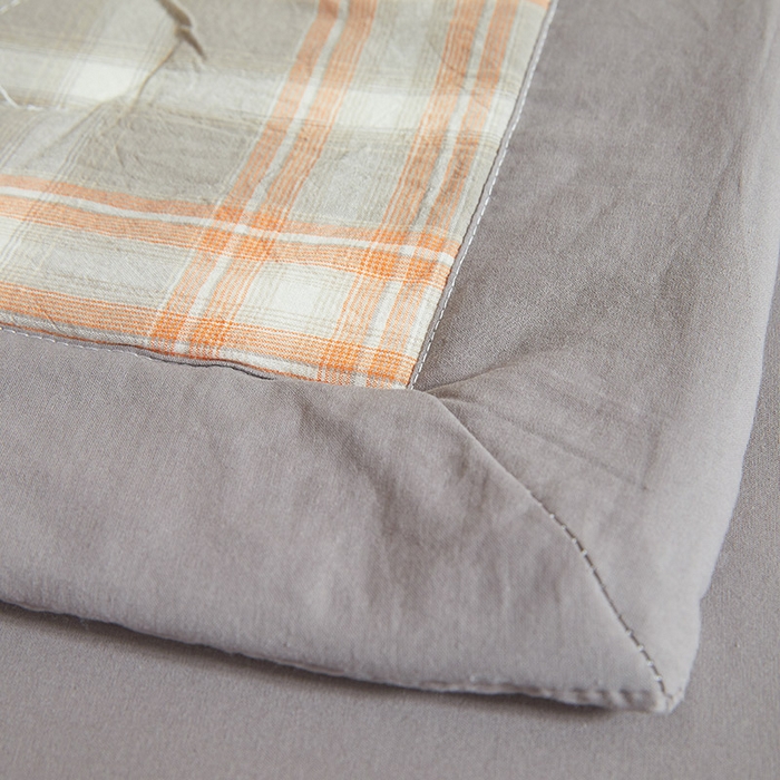 91家纺网 家纺一手货源 找家纺 晓时候 2025春夏新款水洗棉夏被新疆棉花被填充100%纯棉全棉夏凉被空调被单夏被 格韵灰