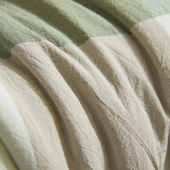 91家纺网 家纺一手货源 找家纺 晓时候 2025春夏新款水洗棉夏被新疆棉花被填充100%纯棉全棉夏凉被空调被单夏被 绿咖格