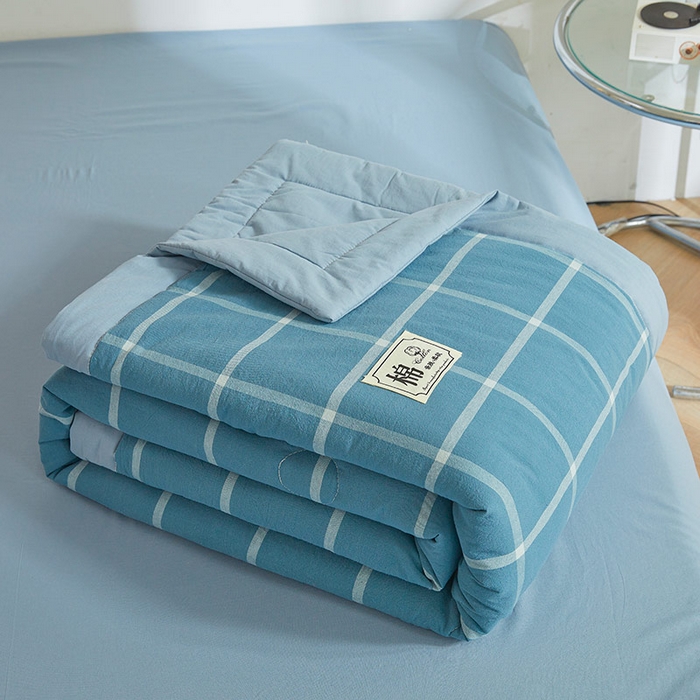 91家纺网 家纺一手货源 找家纺 晓时候 2025春夏新款水洗棉夏被新疆棉花被填充100%纯棉全棉夏凉被空调被单夏被 马卡龙