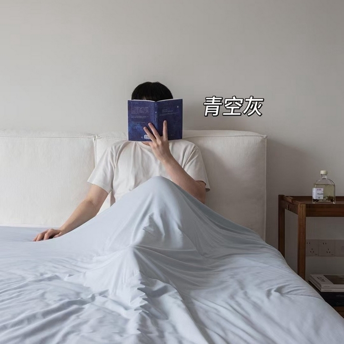 91家纺网 家纺一手货源 找家纺 佰织鑫家居 2025新款顶配版亚朵同款深睡被夏季pro2.0 双面双感 凉感夏被A类可机洗水洗 青空灰