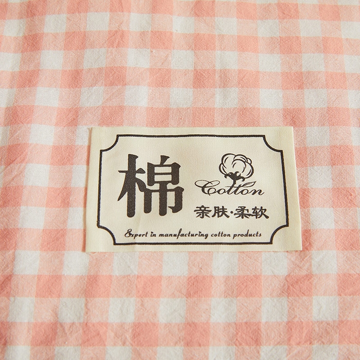 91家纺网 家纺一手货源 找家纺 晓时候 2025春夏新款水洗棉夏被新疆棉花被填充100%纯棉全棉夏凉被空调被单夏被 蜜粉格