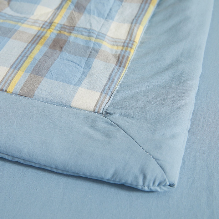 91家纺网 家纺一手货源 找家纺 晓时候 2025春夏新款水洗棉夏被新疆棉花被填充100%纯棉全棉夏凉被空调被单夏被 莫妮蓝