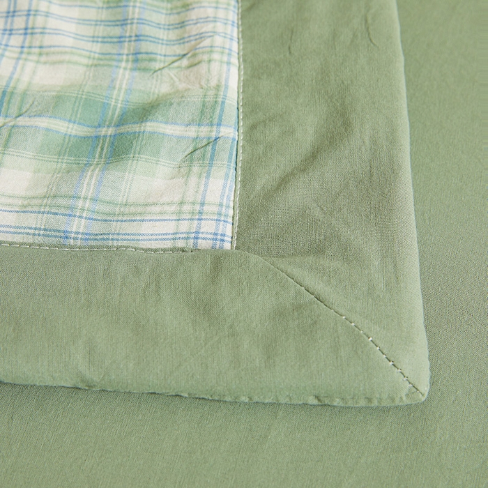 91家纺网 家纺一手货源 找家纺 晓时候 2025春夏新款水洗棉夏被新疆棉花被填充100%纯棉全棉夏凉被空调被单夏被 青柠绿