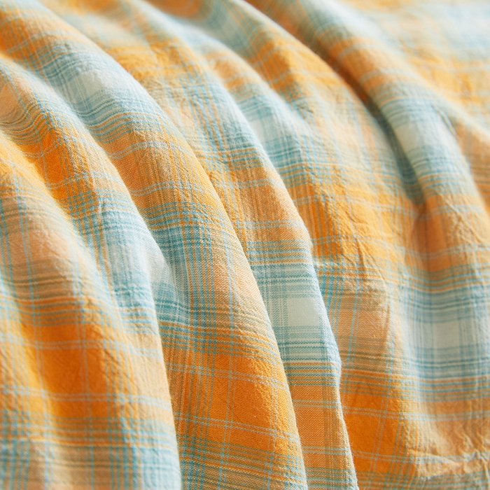 91家纺网 家纺一手货源 找家纺 晓时候 2026春夏新款水洗棉夏被新疆棉花被填充100%纯棉全棉夏凉被空调被单夏被 韶华桔