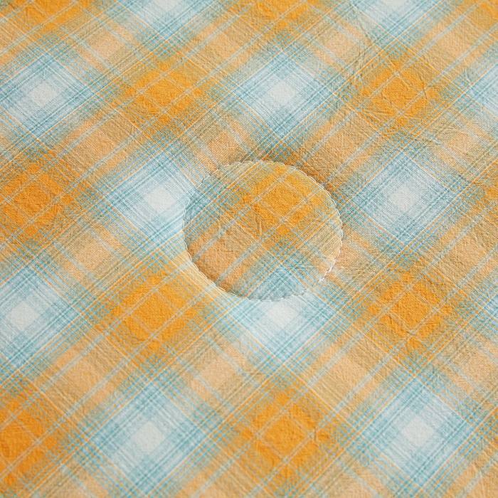 91家纺网 家纺一手货源 找家纺 晓时候 2026春夏新款水洗棉夏被新疆棉花被填充100%纯棉全棉夏凉被空调被单夏被 韶华桔