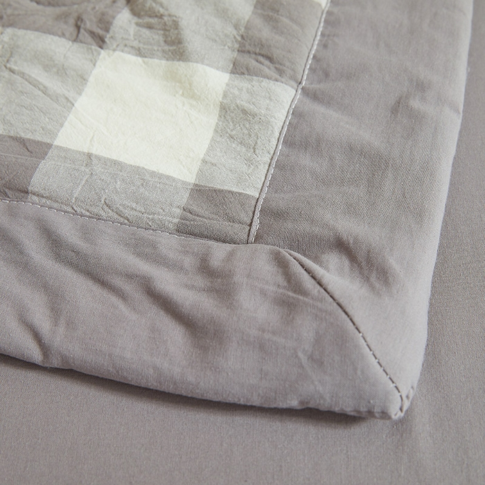 91家纺网 家纺一手货源 找家纺 晓时候 2025春夏新款水洗棉夏被新疆棉花被填充100%纯棉全棉夏凉被空调被单夏被 绅灰格