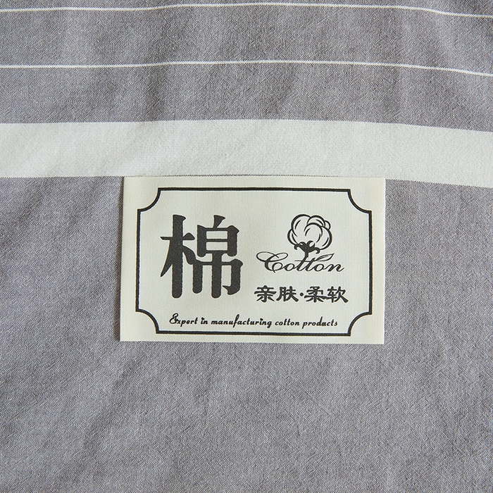 91家纺网 家纺一手货源 找家纺 晓时候 2025春夏新款水洗棉夏被新疆棉花被填充100%纯棉全棉夏凉被空调被单夏被 条纹灰