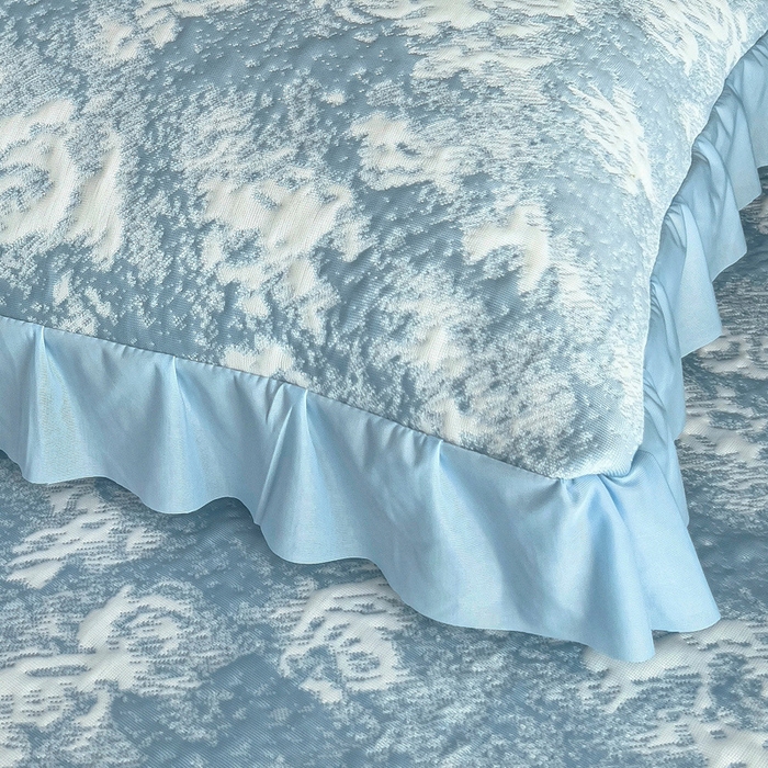 91家纺网 家纺一手货源 找家纺 （总）情煊家纺 2025新款PE高分子凉感丝凉席-花边款