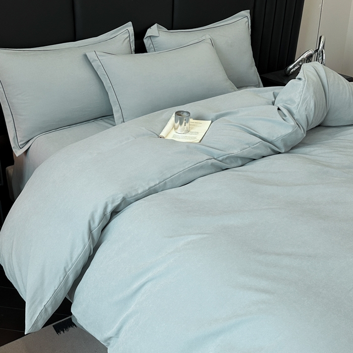 91家纺网 家纺一手货源 找家纺 优梦莱 2025新款抗菌防螨单被套 浅灰绿